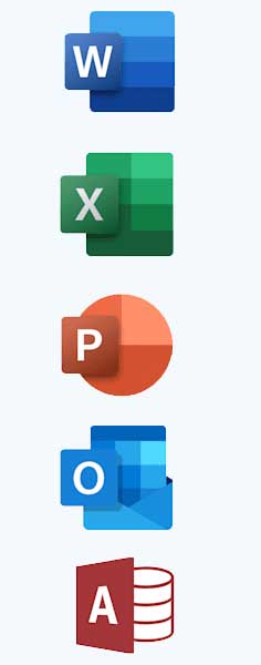 Formatio Word, Excel, Outlook, PowerPoint et Access